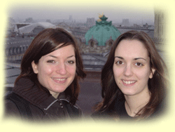 Galle et Claire prenant le soleil sur la terrasse des Galeries Lafayette  Haussman
